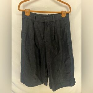 Banana Republic NWT Wool Linen Blend Bermuda Martin Fit Pleated Shorts Size 6